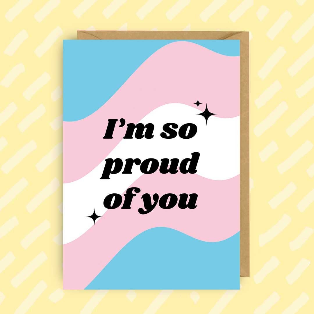 Trans Coming Out Congratulations Card | LGBT | LGBTQIA: Blank card