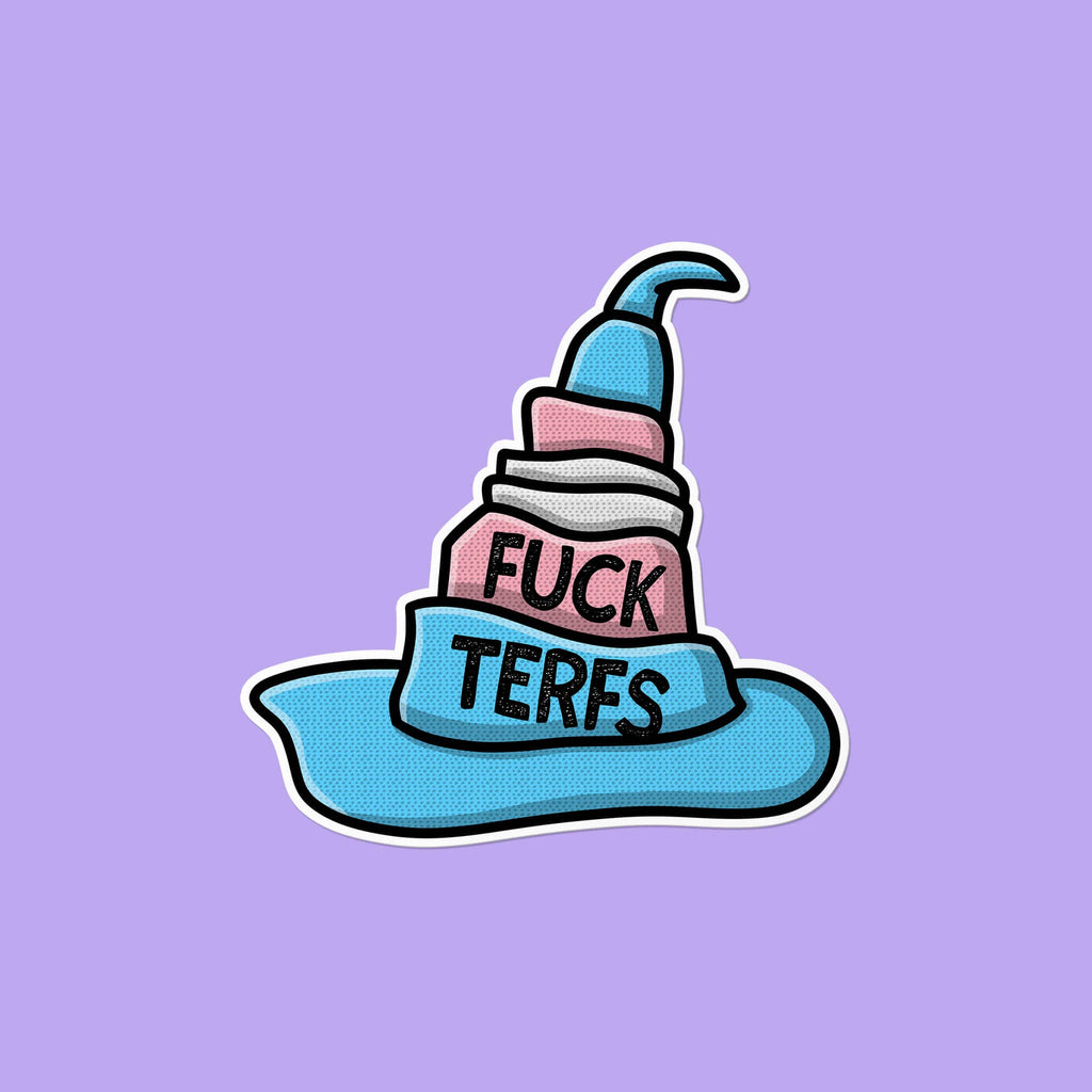 Fuck TERFs | LGBTQ+ Transgender Activism Bookish Sticker