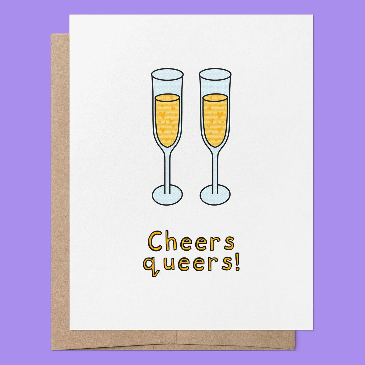 Cheers Queers | LGBTQ+ Love Wedding Congratulations Card