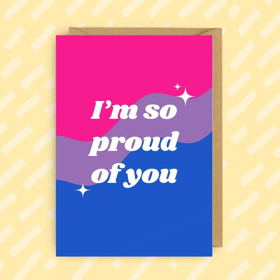 Bisexual Coming Out Congratulations Card | LGBT | LGBTQIA: Blank card