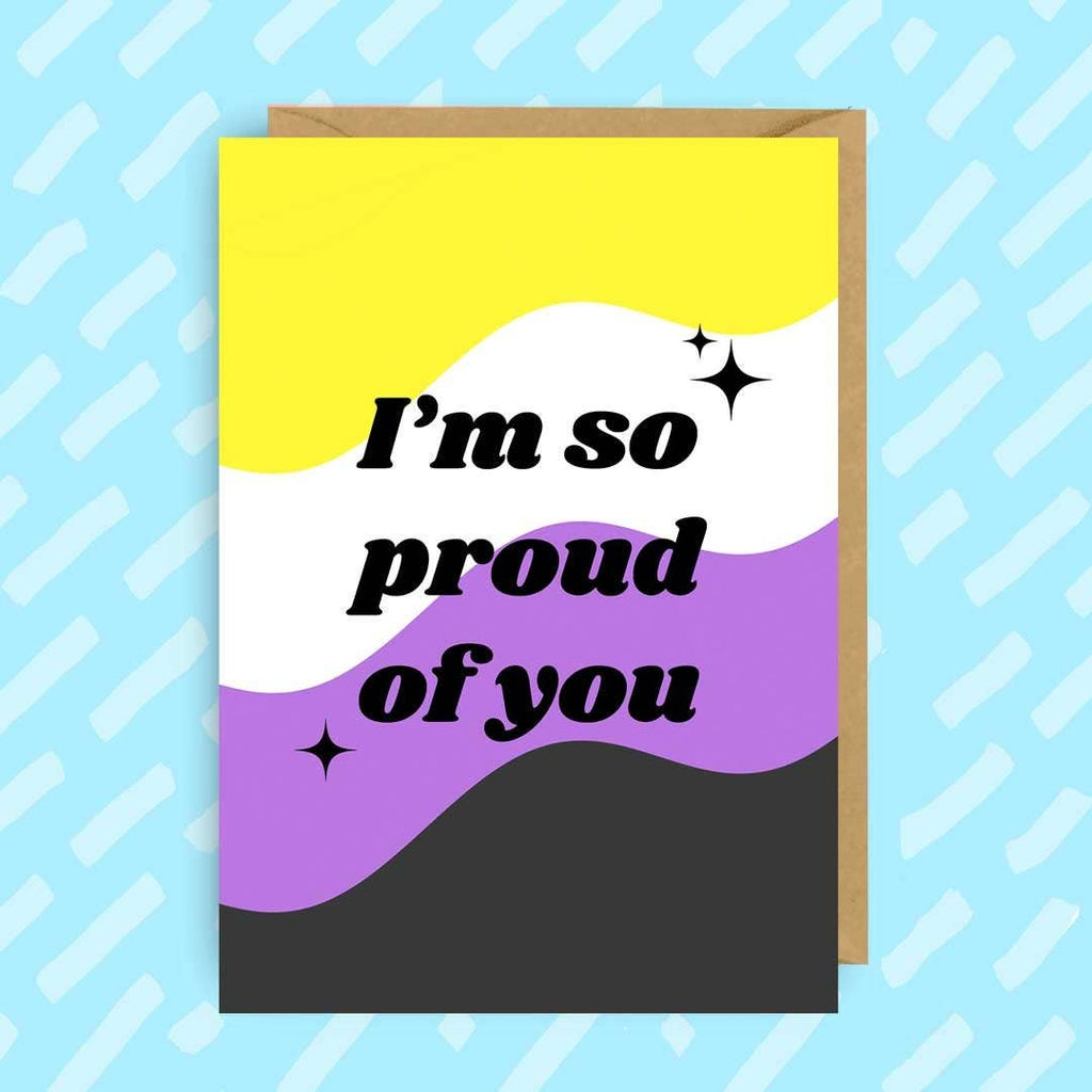 Non-Binary Coming Out Congratulations Card | LGBT | Enby: Blank card