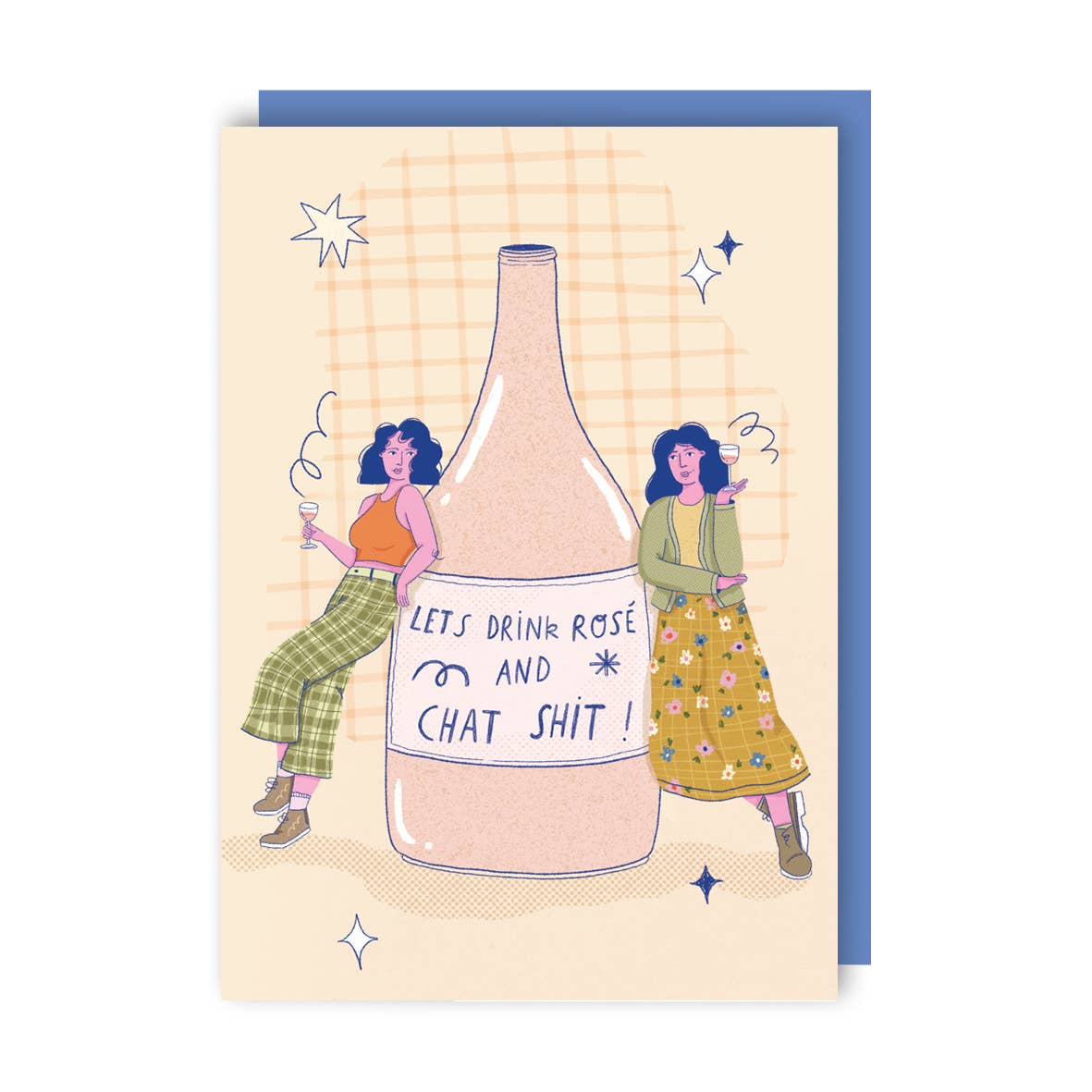 Rose and Chat Card: Cellophane