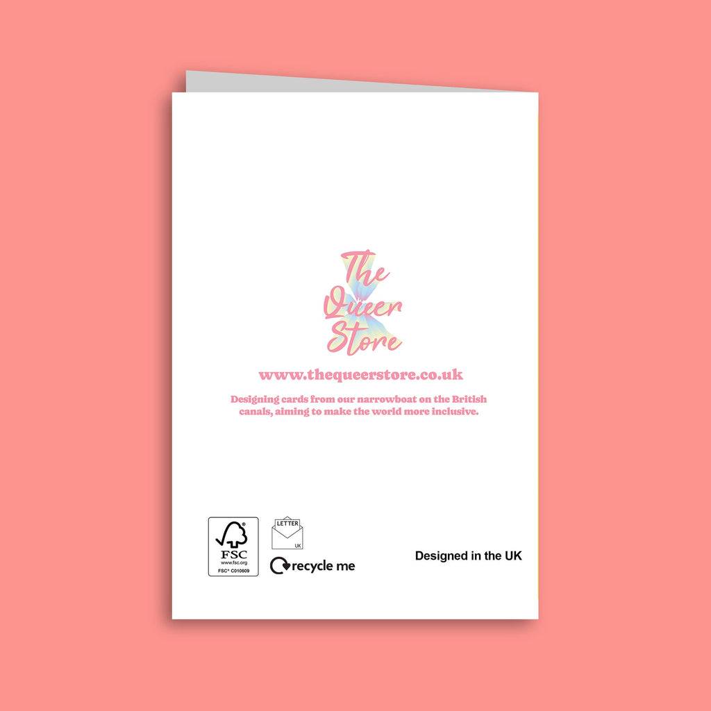 Lesbian wedding card Mrs and Mrs, tattoo card, emo wedding