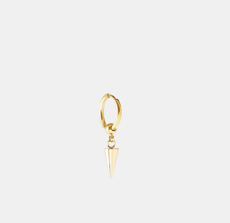 Ball and Spike Drop Hoop Earring Gold - Hoemo World