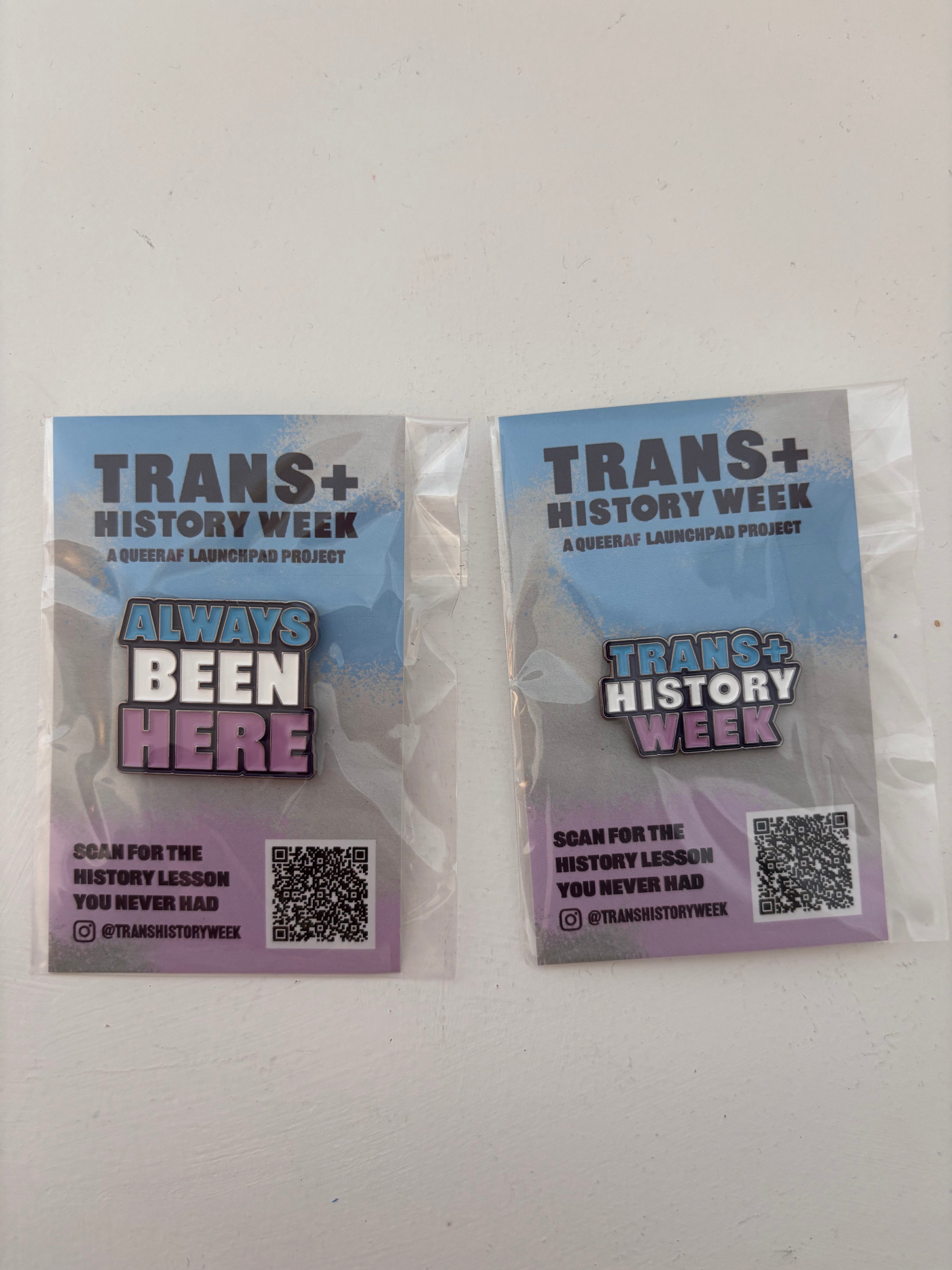 Trans History Week Pin Badge