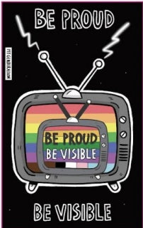 Be Proud Be Visible pin badge, Fox Fisher