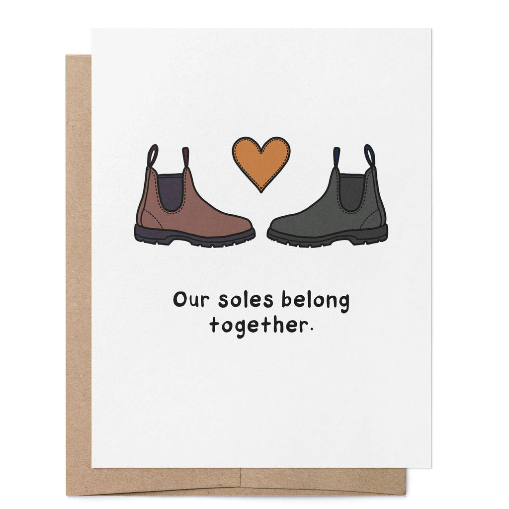 Our Soles Belong Together | Love Relationship Greeting Card