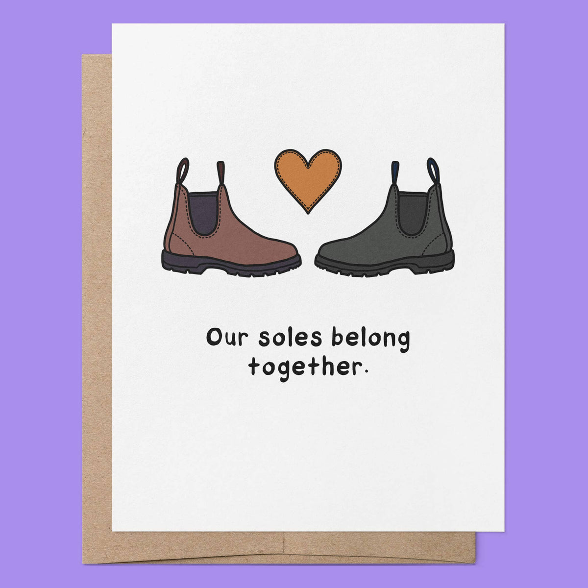 Our Soles Belong Together | Love Relationship Greeting Card
